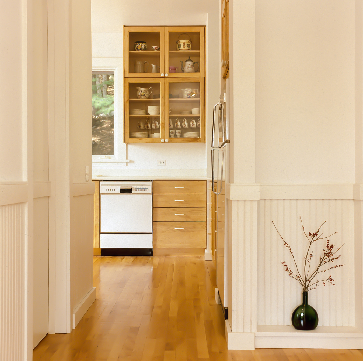 A cottage China cabinet.